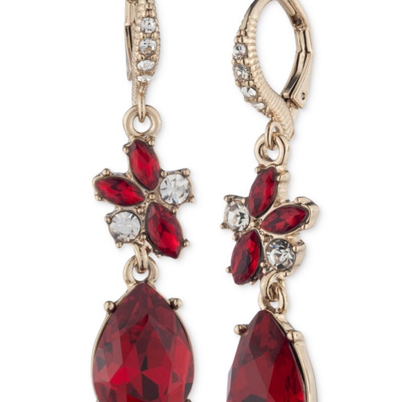 ๐๐ Givenchy Red Drop Earrings - Picture 3 of 11